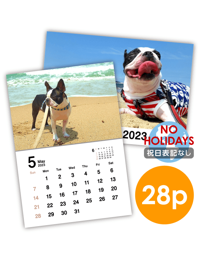 Calendar「Simple_Calendar2023_02_28p_nh」