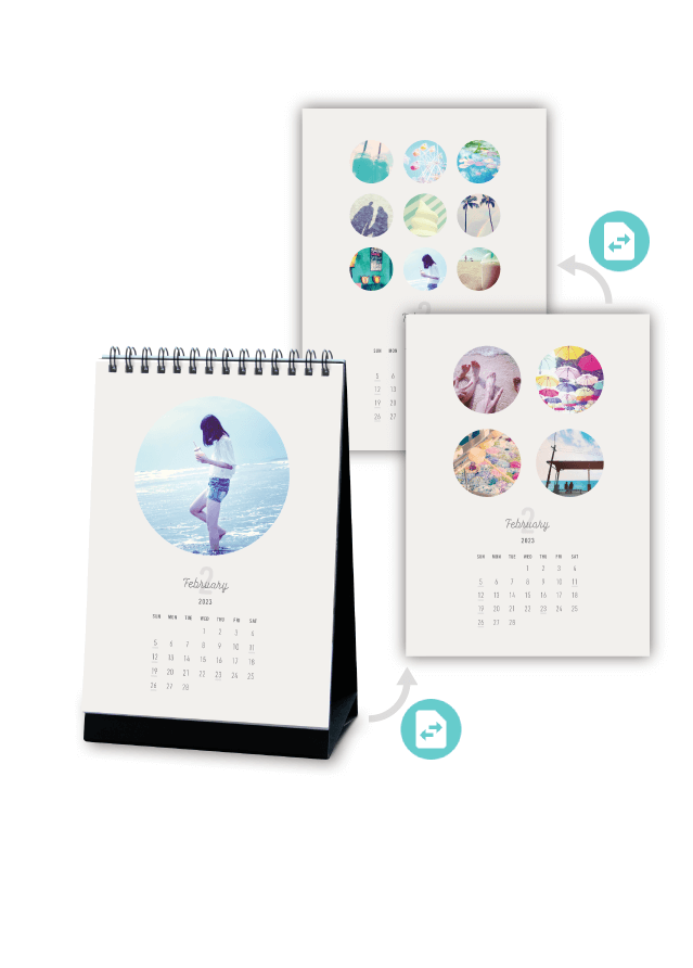 Calendar「Vertical_DeskCalendar_circle_2023」