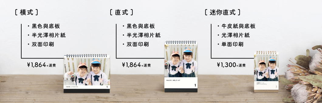 直式、橫式與迷你直式三款