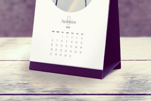 “Stand Up Desk Calendar (Flip) / VERT” is made with trend font & natural base colors.